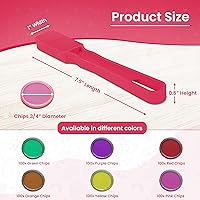 Vista 5 de MR CHIPS Varitas magnéticas fabricadas en Estados Unidos y chips de plástico de 3/4 pulgadas con anillos de metal, 100 piezas, bolsa