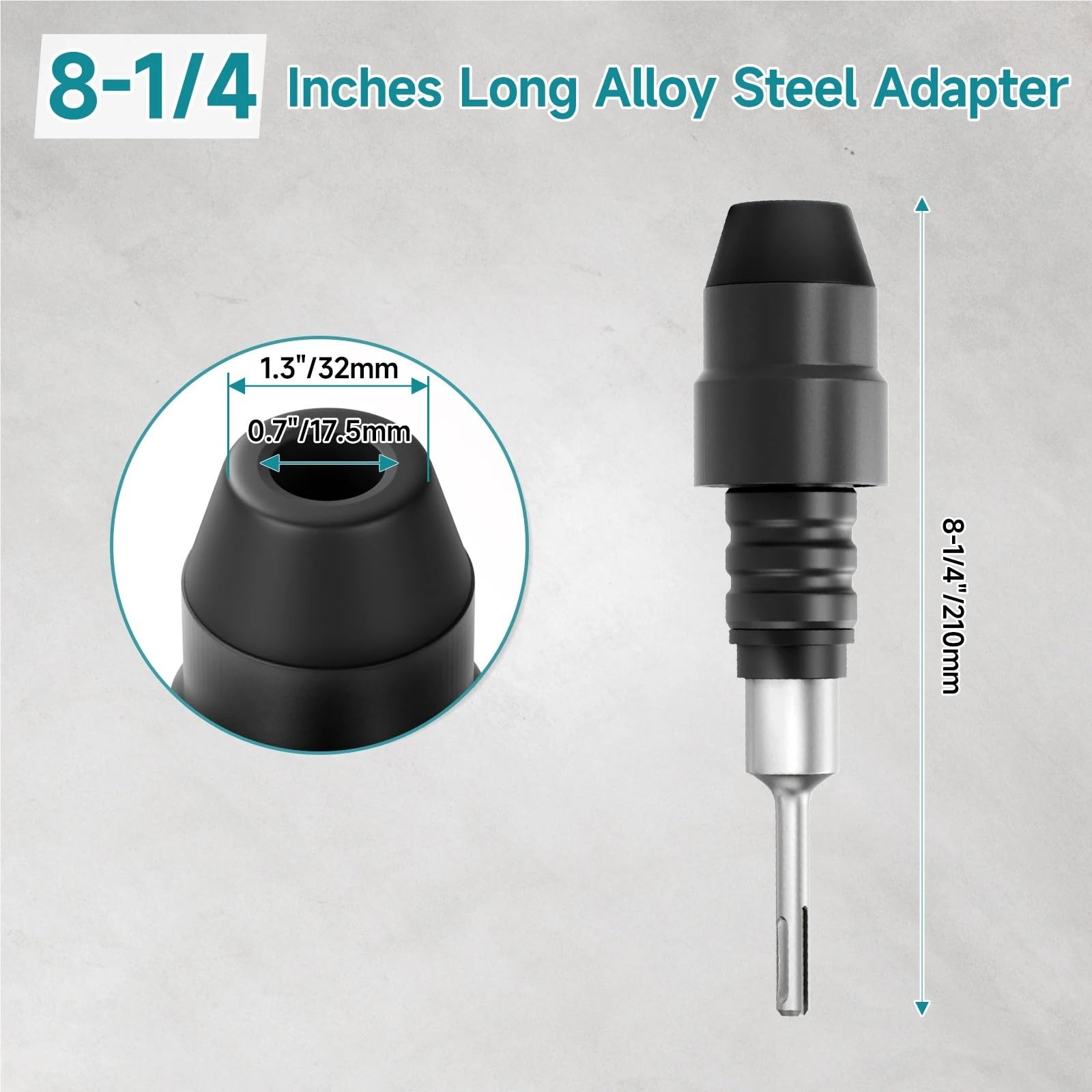 1Pc SDS Plus To SDS Max Adapter For Rotary Hammer Drill Converter 210mm Tools Accessory Impact Drill Socket Adapter