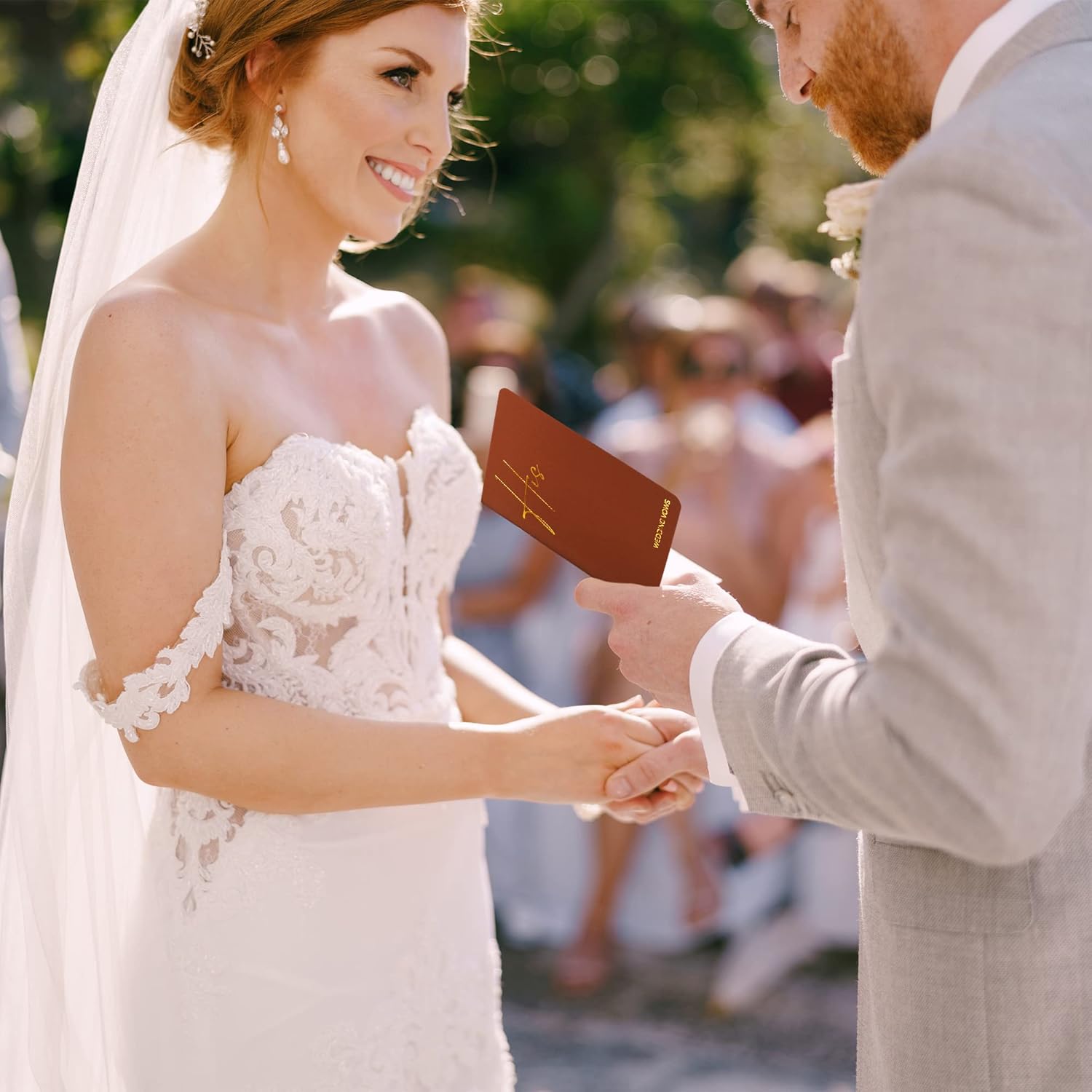 Minimalistic Wedding Planner Book and Elegant Vow Books Bundle - Unique Engagement Gift for Newly Engaged Couples, Future Brides and Grooms
