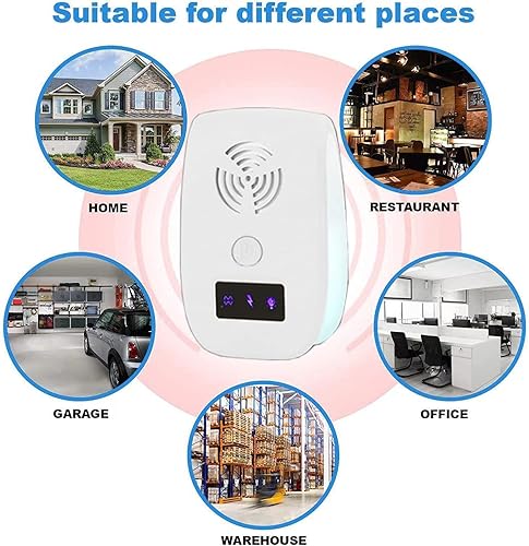 Miniatura 6 de Repelente ultrasónico de plagas repelente ultrasónico de control de plagas 2022 repelente electrónico  repelente de insectos para mosquitos ratones