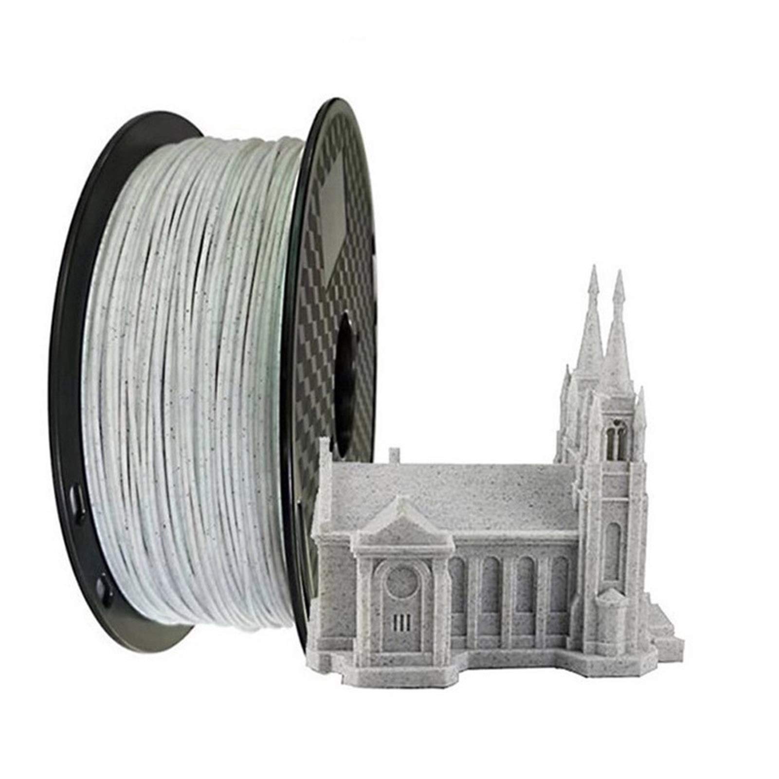 Filament do drukarki 3D, filament do drukowania 3D Filament do drukarki 3D PLA 1,75 mm 2,85 mm do wyboru 500 g / 1 kg kamień drut tekstura skały materiały drukarskie do ceramicznej statuetki (kolor: