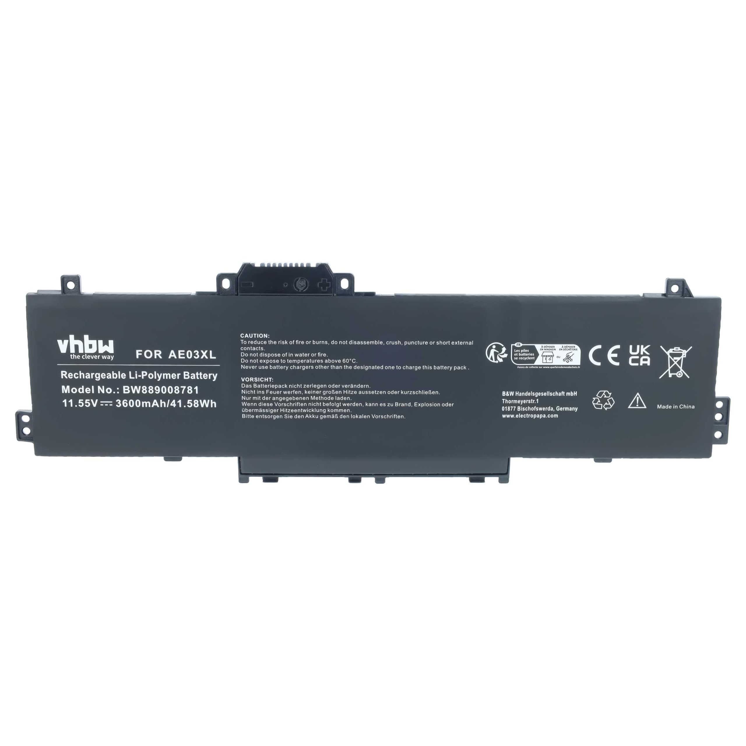 vhbw Batería Compatible con HP 14-EM0051AU, 14-EM0051NO, 14-EM0054AU