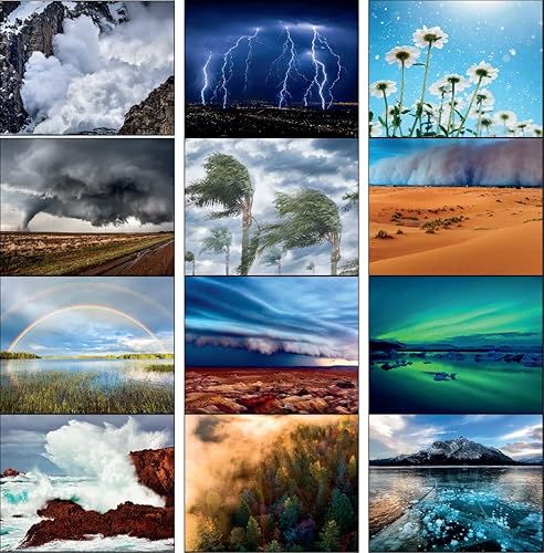 Miniatura 3 de Weather Almanac 2023 - Calendario de pared colgante de 19 x 11 pulgadas abierto Agenda y organizador de citas mensuales 2023 Imaginería fascinante