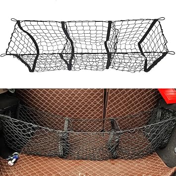 Cargo Net Trunk Bed Organizer,3 Pocket Trunk Bed Storage Organizer,Compatible for Heavy Duty Cargo Net for SUV,Car,Pickup Truck Bed,Truck Accessories Bed Grocery Holder 11.811.847.3 Inch