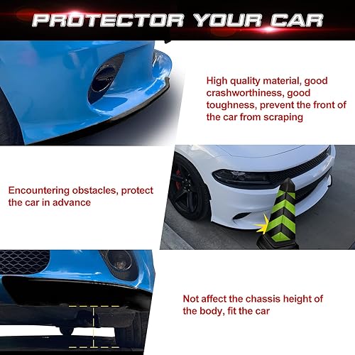 Miniatura 5 de Xotic Tech - Protector de alerón para parachoques delantero con kit de liberación rápida compatible con Dodge Charger Scat PackSRT 2015-2023, GTRT