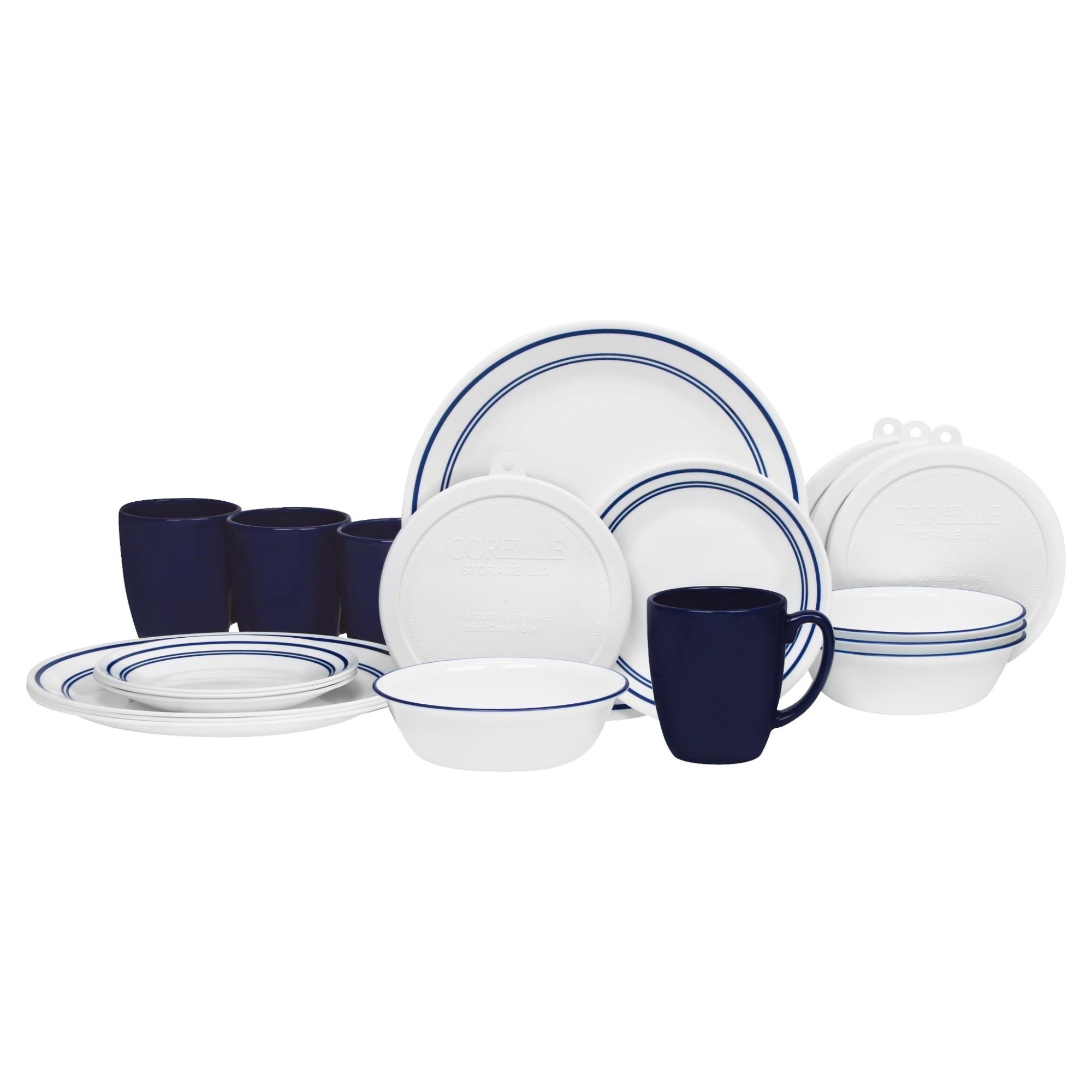 Amazon.co.jp: Corelle 食器20点セット 保管箱つき クラシックカフェ