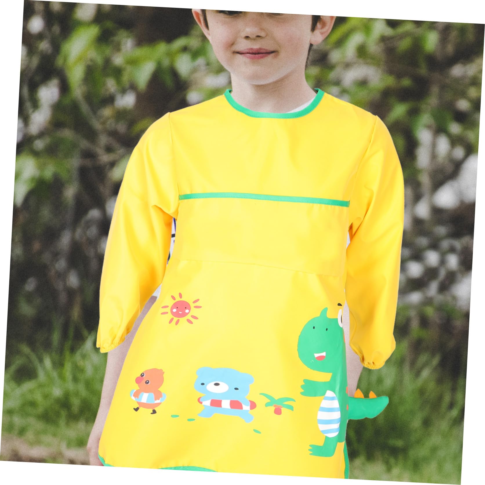 TOYANDONA 3st Kinderschürze Bastelschürze Für Kinder Malschürze Schürze Malen Cartoon-babyschürze Esszubehör Für Babys Kunstschürze Für Kinder Kindermalkittel Lange Ärmel Lätzchen Polyester