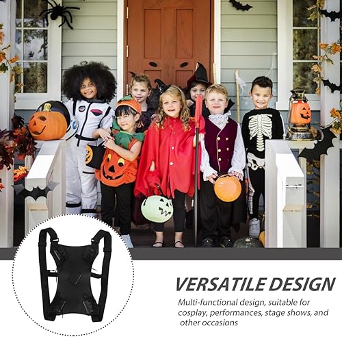 Miniatura 4 de Bolsa de cuero con espalda ninja, doble espadas, funda de transporte, correa para el hombro, arnés de Halloween Cosplay Prop