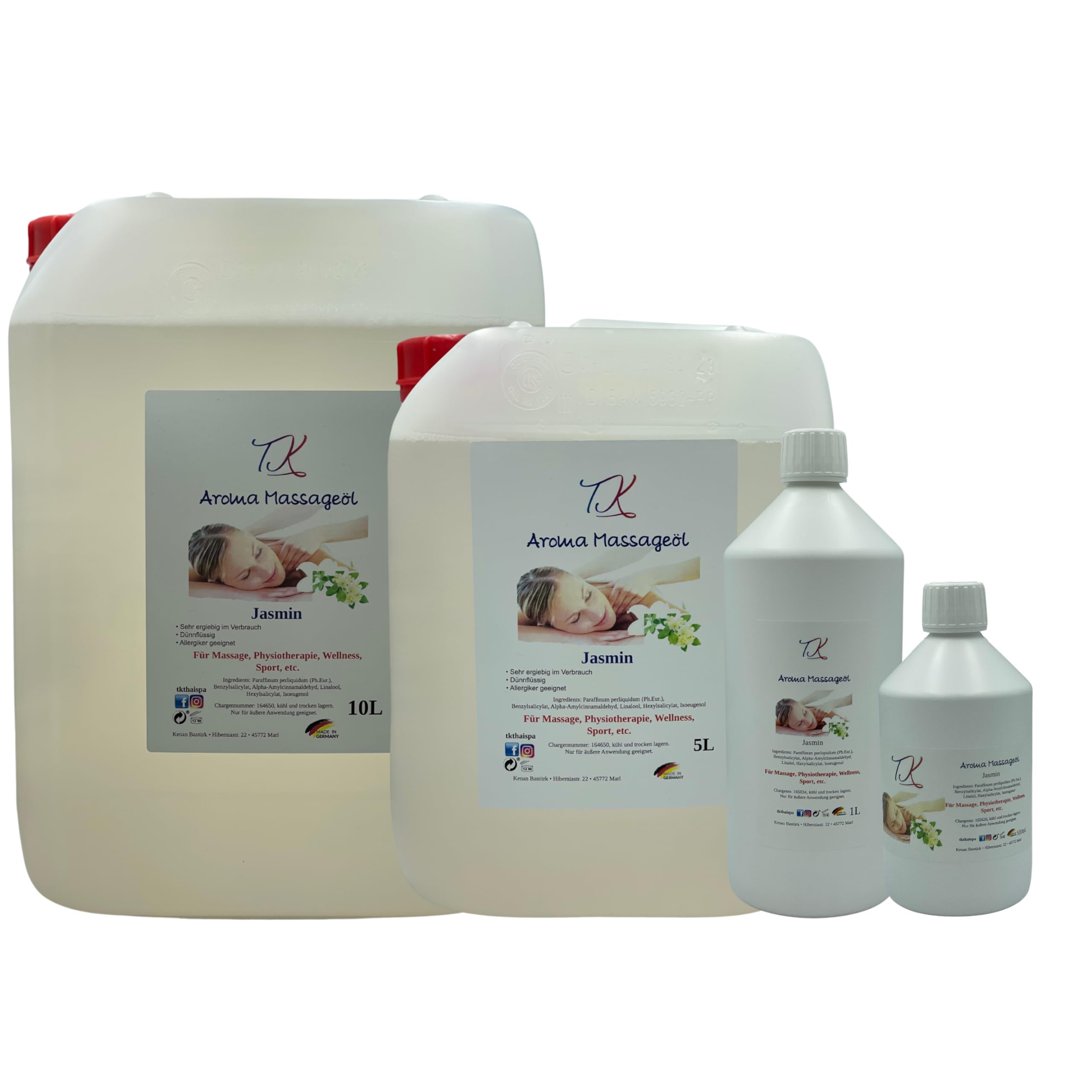 Aceite aromático para masaje, jazmín, para masajes, fisioterapia, bienestar, deportes, etc