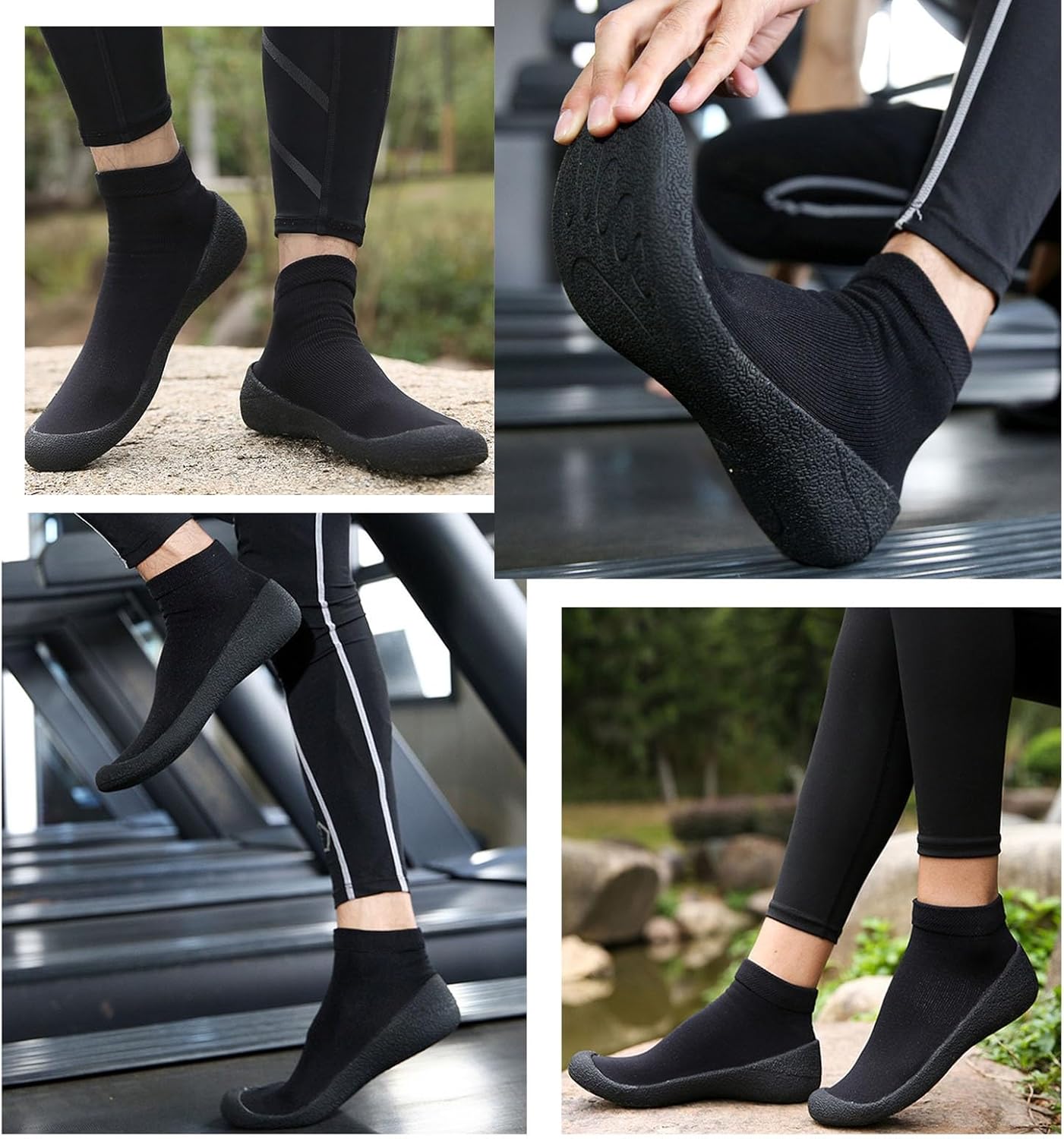 Barefoot Sock Shoes，Treadmill Shoes for Men and Women, Lightweight Eco-friendlier Water Shoes, Non-Slip Gym Training Socks Indoor Shock-Absorbing Silent Squat Jump Rope Yoga Shoes,Minimalist Footwear