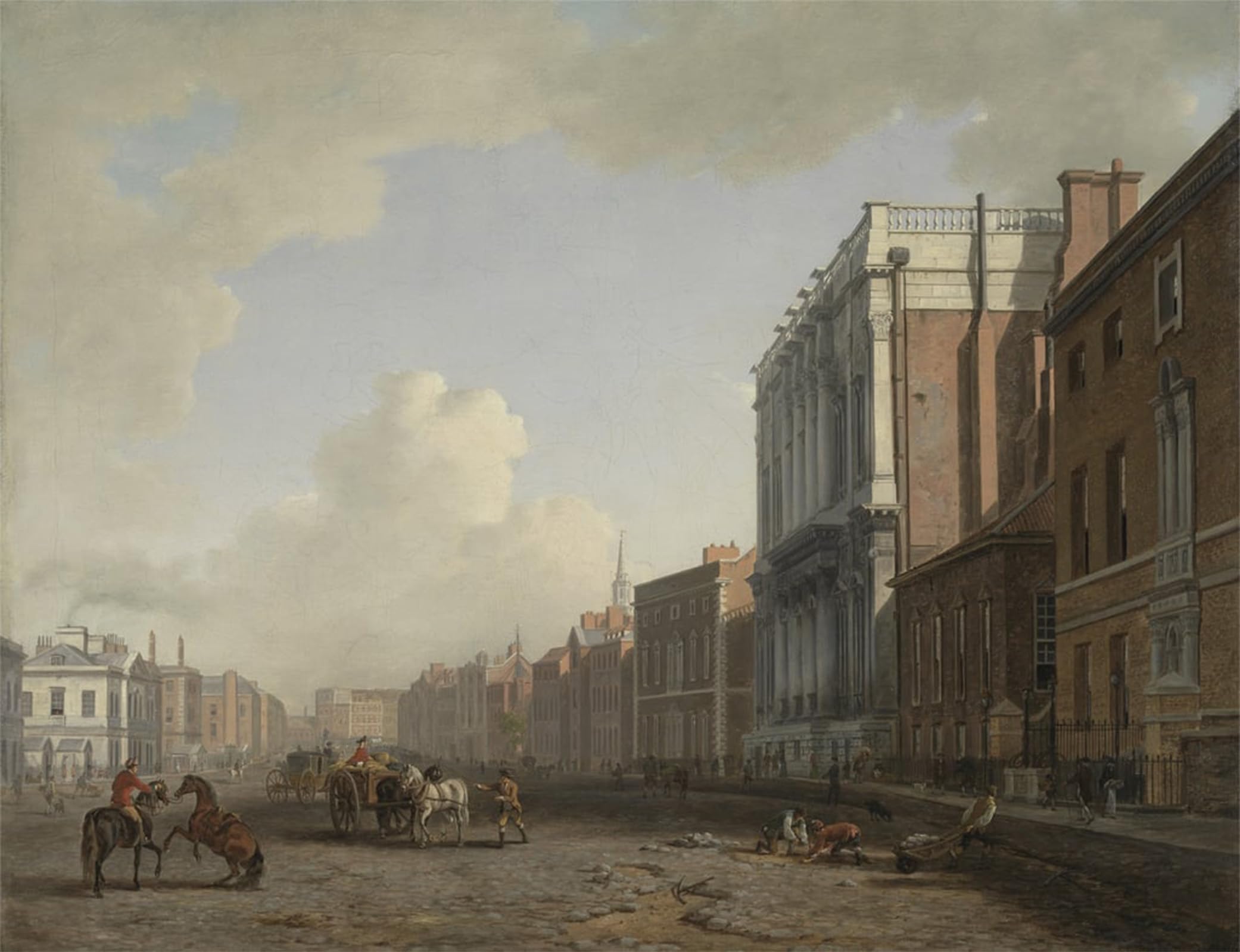 POSTERIIk Famous Modern Artwork Art Mural Whitehall Looking Northeast by William Marlow Oil Paintings Pictures for Home Decor 60x90cm