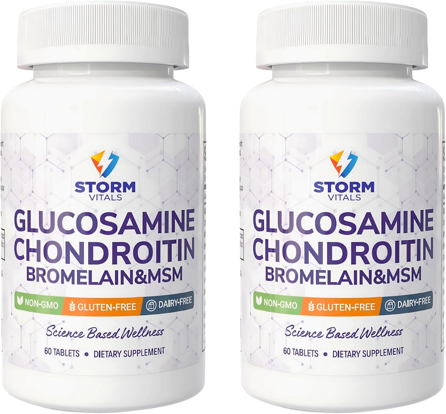 Glucosamine Chondroitin with MSM, Bromelain, Boswellia, Collagen, Hyaluronic Acid, Selenium & Vitamin D – Dietary Supplement – 60 Tablets