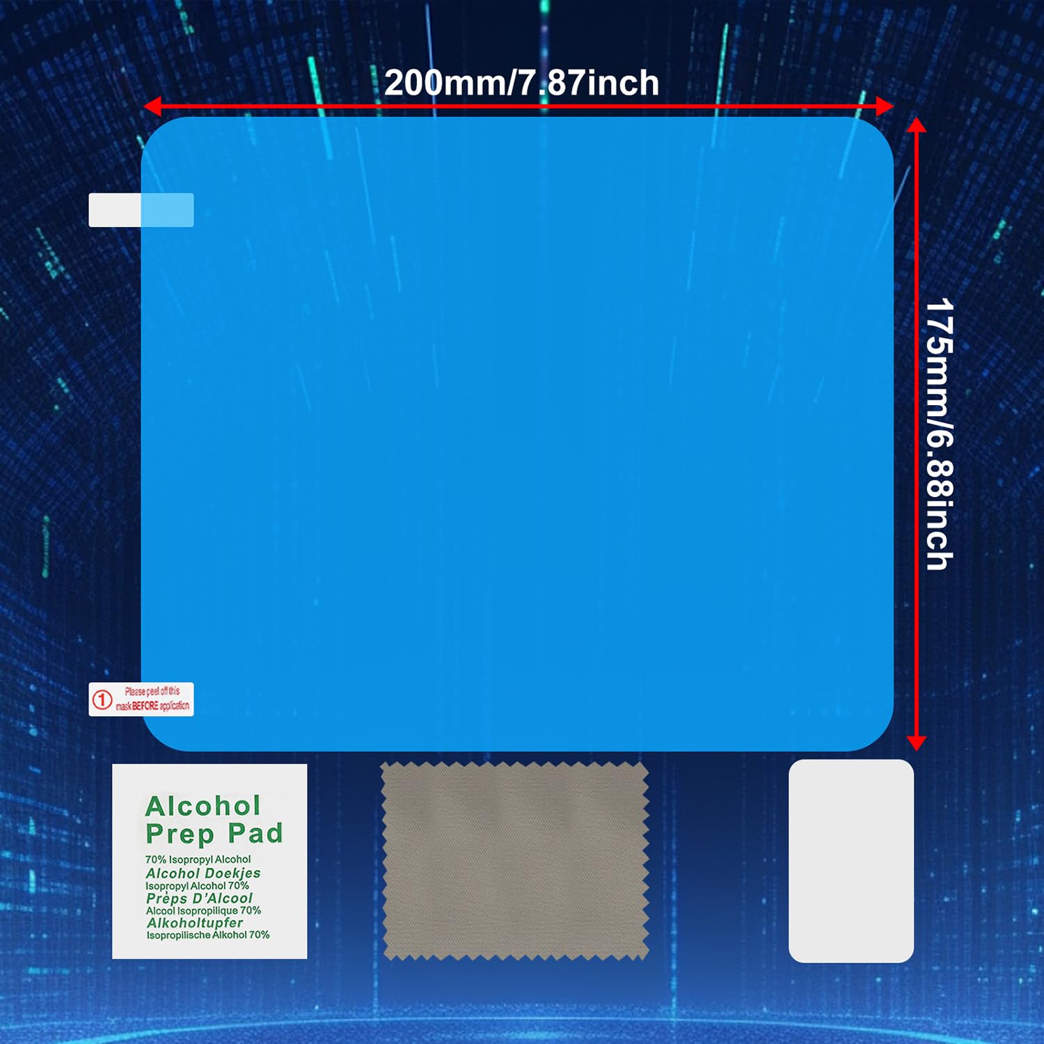Film anti-buée pour rétroviseur, film hydrophobe transparent de protection pour rétroviseur latéral de voiture, pour camion, remorque, voiture, 2 pièces (200 * 175mm)