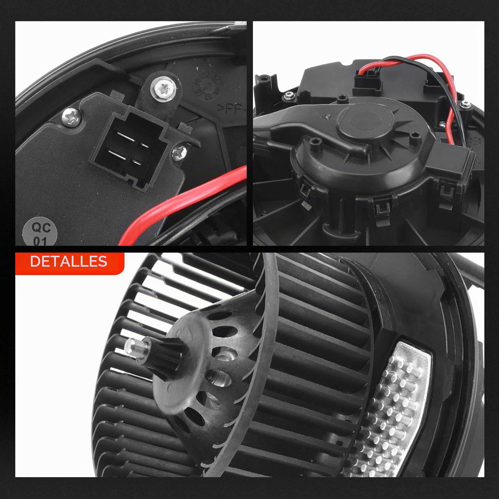 Frankberg Motor del Ventilador del calefactor Compatible con O.c.t.a.v.i.a III Combi 5E5 5E6 K.a.r.o.q ND7 NU7 Golf VII 5G1 BE1 BE2 BQ1 Golf Sportsvan AM1 AN1 Golf VII Variante BA5 BV5 5Q1819021B
