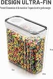 Wildone Set di 6 contenitori ermetici con capacità di 4 litri e coperchio a prova di perdite nero per cereali e alimenti secchi (zucchero, farina, ecc.) - 4
