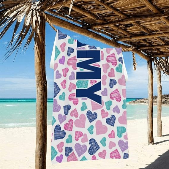 Personalized Beach Towels for Kids Personalized Full of Love Beach Towels Customized Beach Towels with Name (04)