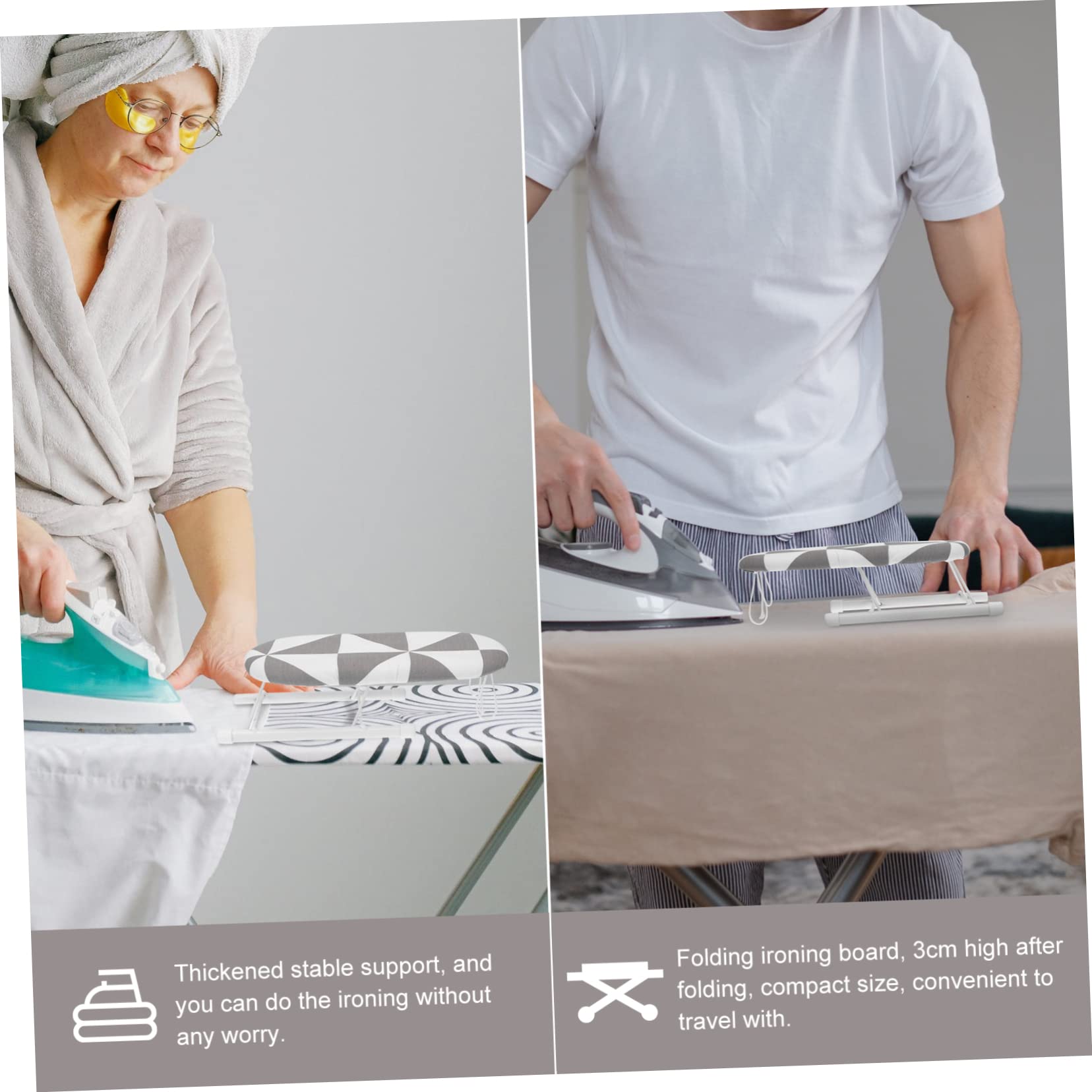 HOLIDYOYO 1Pc Ironing Board Folding Clothes Ironing Plate with High Temperature Resistance Compact Design for Home Use and Travel Breathable and Quick Drying Stylish Appearance