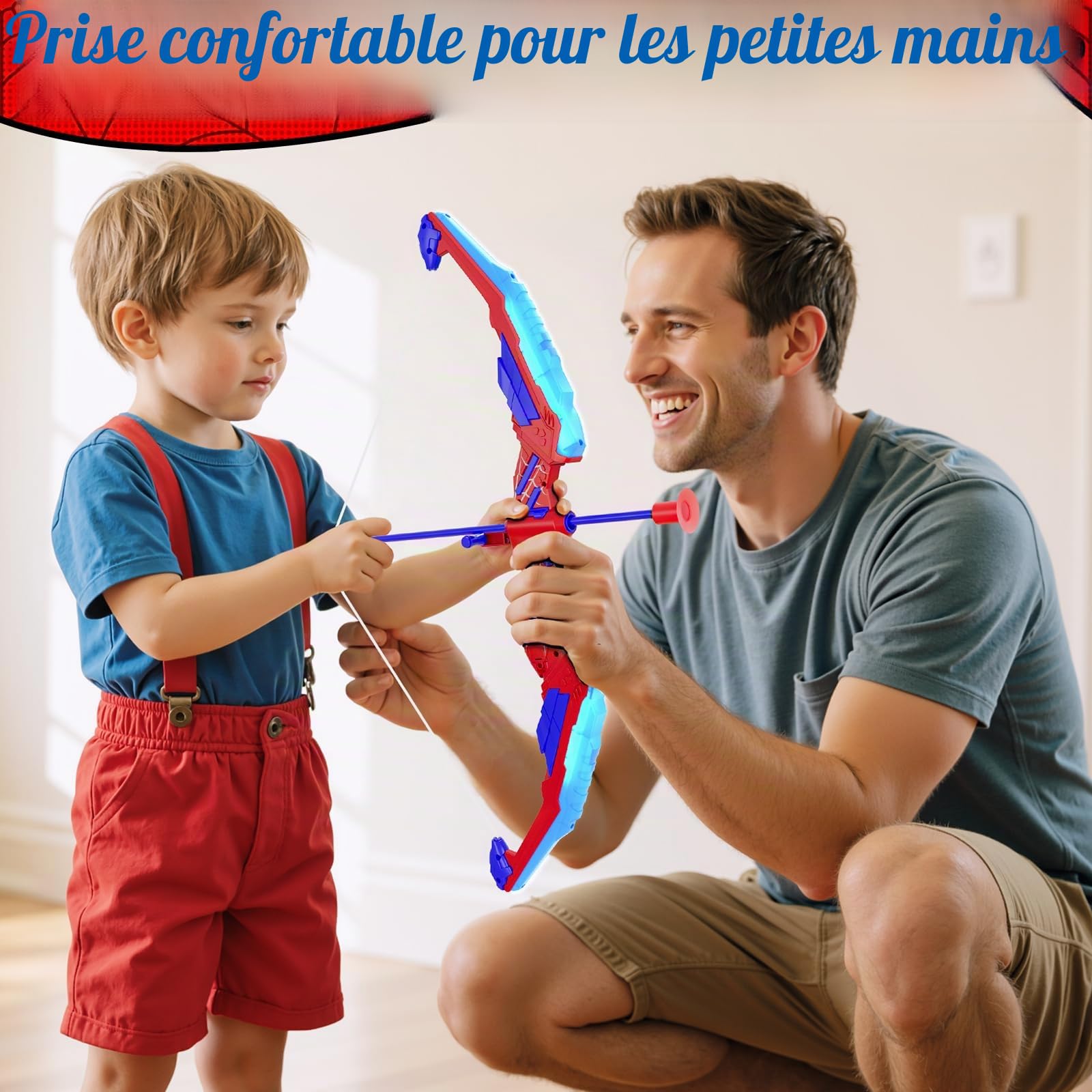HYES Tir à l'arc Flèche et Arc pour Enfants, Kit de Arc et Flèche Jouet avec Lumières LED, Flèches à Ventouse, Cible, Flèches et Cibles de Score, Jouet d'Intérieur et d'Extérieur