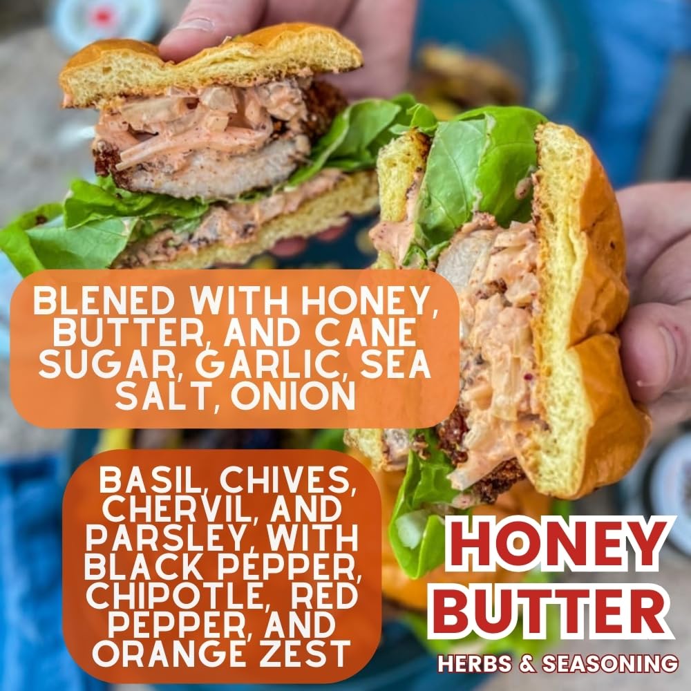 Everything But The Honey Butter Herbs & Seasoning Gourmet Seasoning, Artisanal Spice Blend | All Natural, Non GMO | Small Batch, Hand Made | Made in USA | No MSG or Artificial Ingredients | GLP-1 Friendly | Sustainably Sourced, Ultra Premium Spice Mix | Bougie BBQ | Gustus Vitae - Image 3