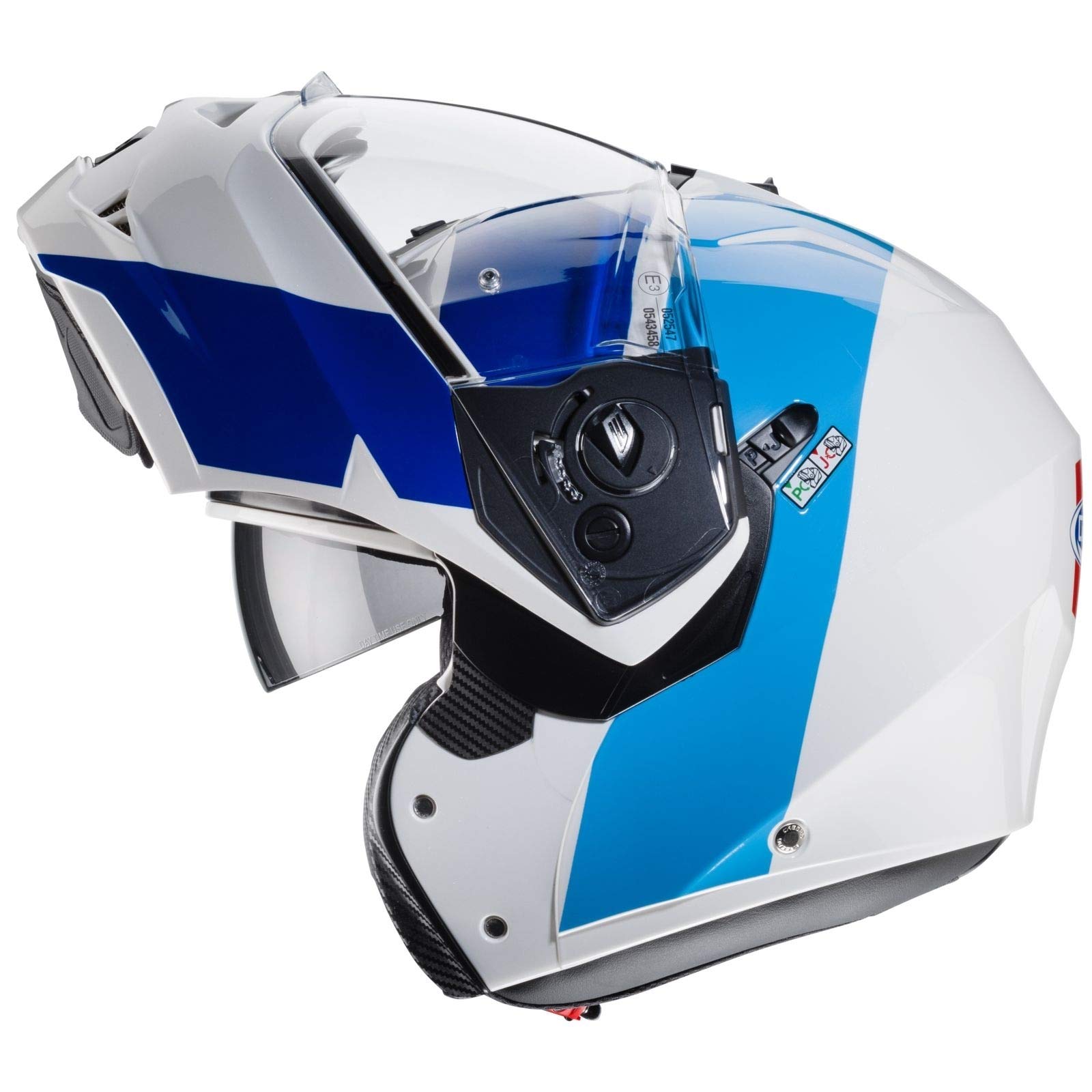 Caberg Duke II Impact Foldable Helmet XL (61/62) White/Red/Blue 