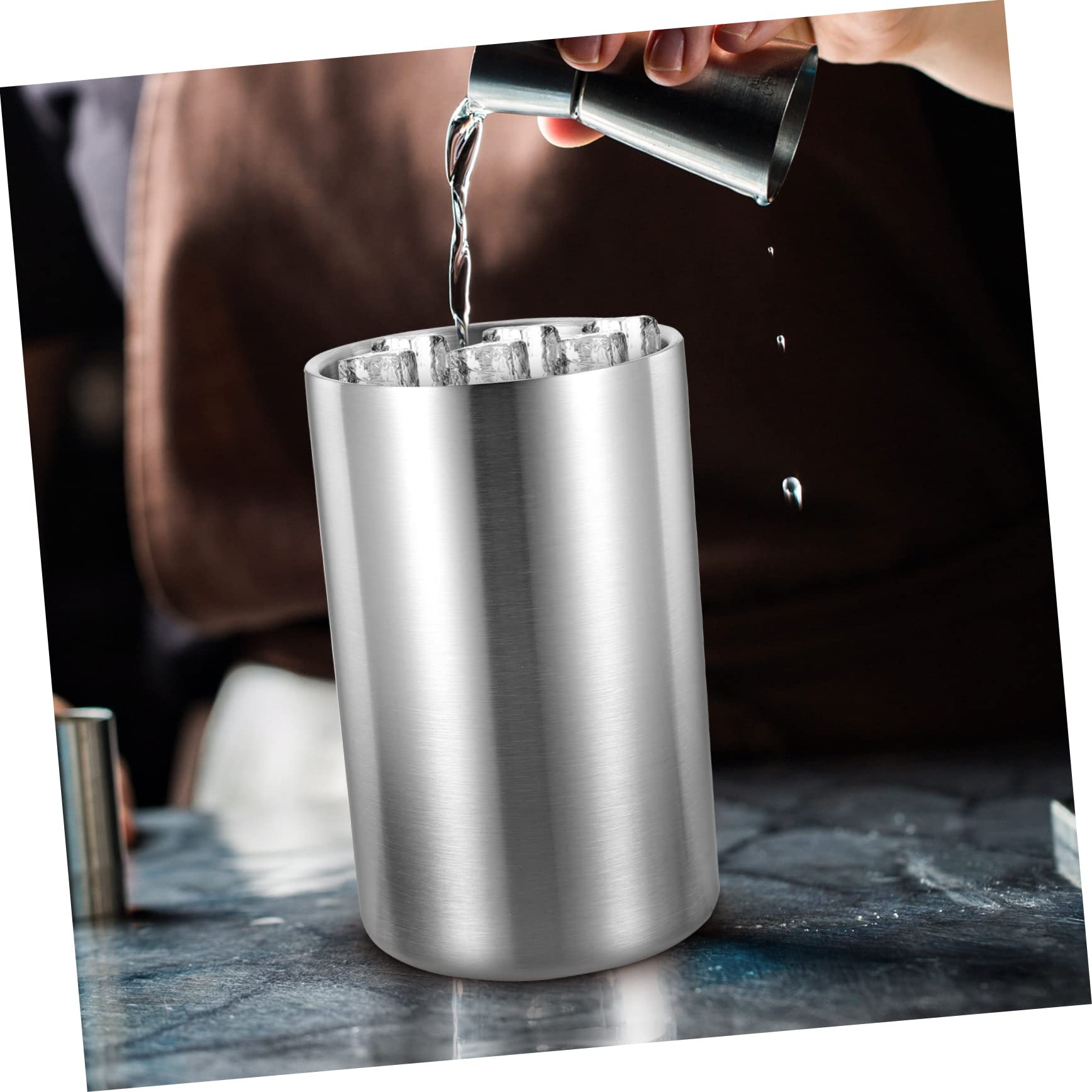 Secchio per Cubetti di Ghiaccio 1, 6 in Acciaio Inox Argento