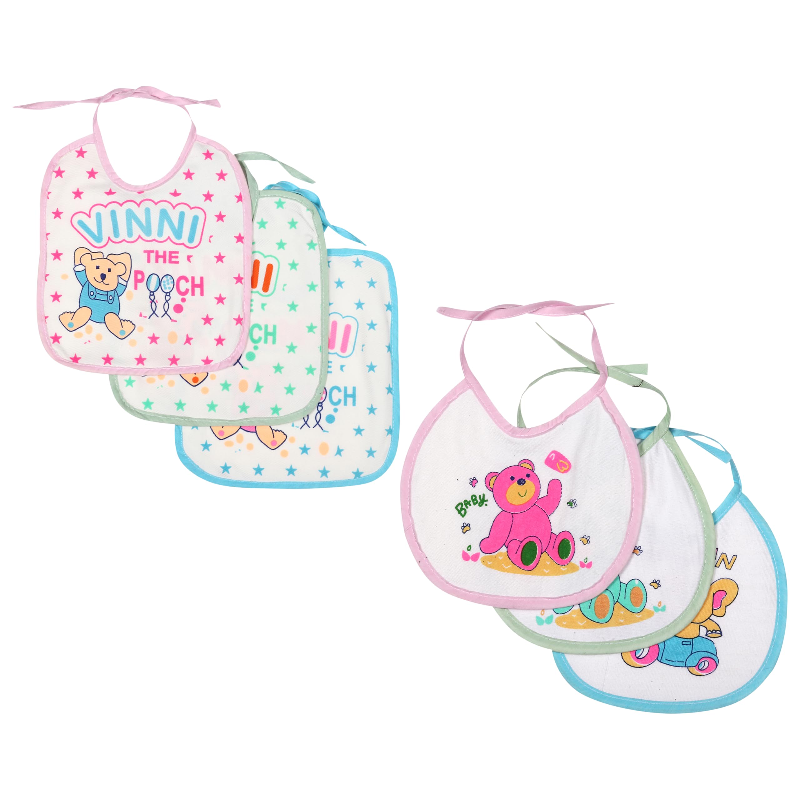 Modern Heados Baby Bibs Pack of 6| Bibs for new born baby Cotton Combo Bibs (Multicolor) (MDBB__03-P)-picture-29