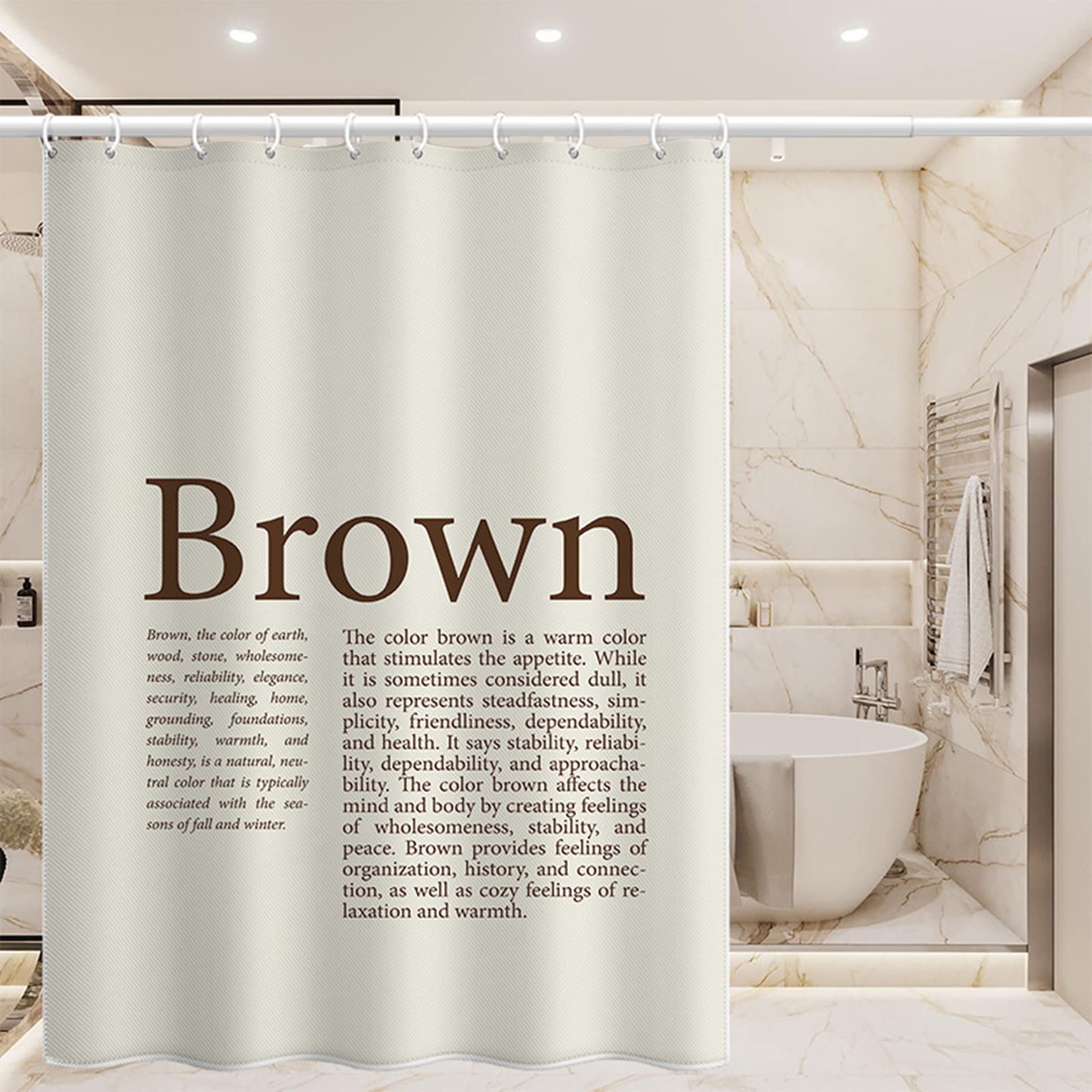 Rideau de douche marron 200x200 pour une salle de bain moderne