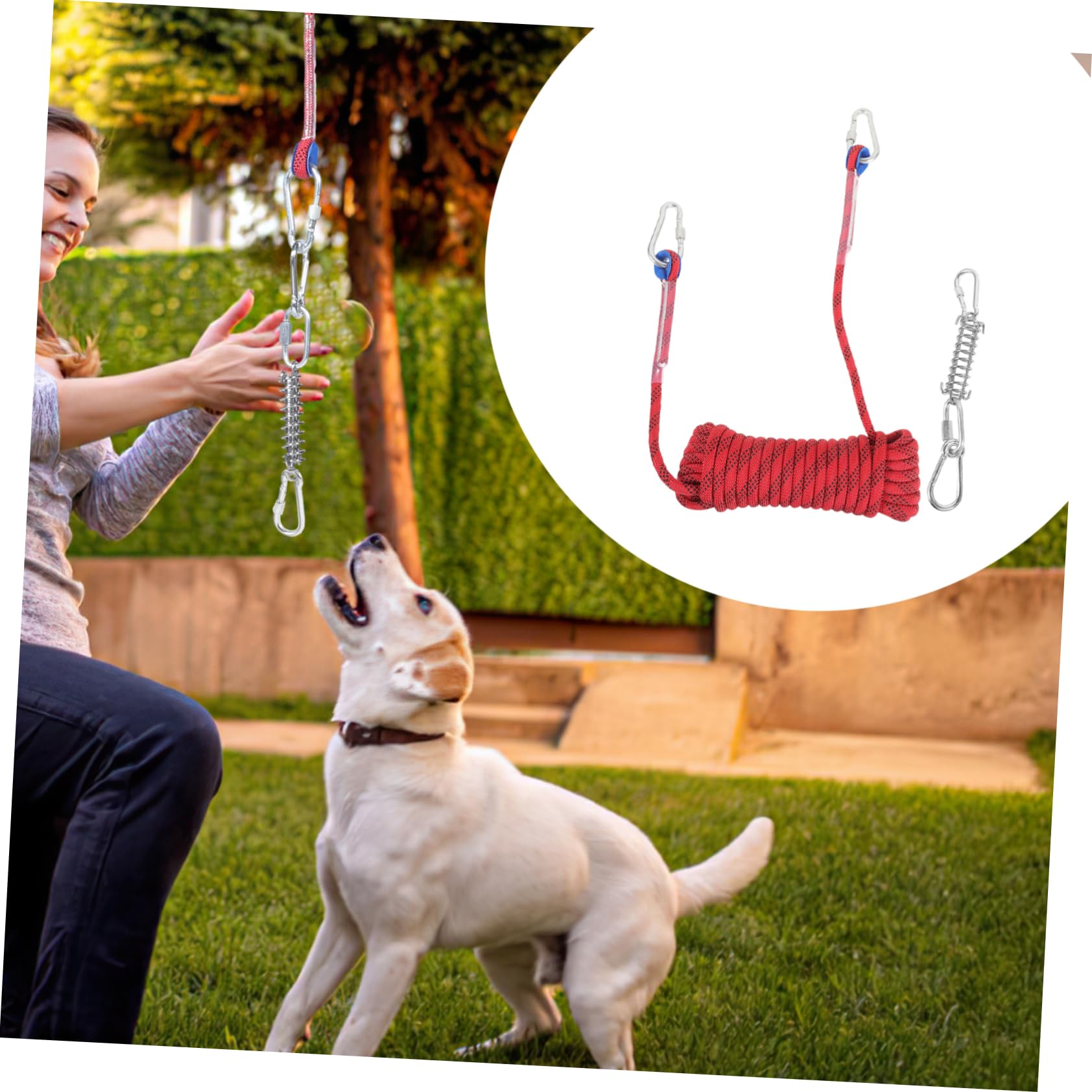 ibasenice Correa para Perro De Cable De Amarre Equipo para Acampar Cadena para Pasear Cachorros para Camping Perros Exteriores