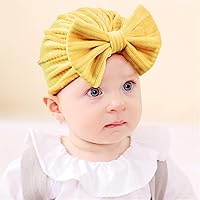 Vista 36 de Gorro de punto para bebé con lazos lindos turbante para envolver el sombrero (MZ6)
