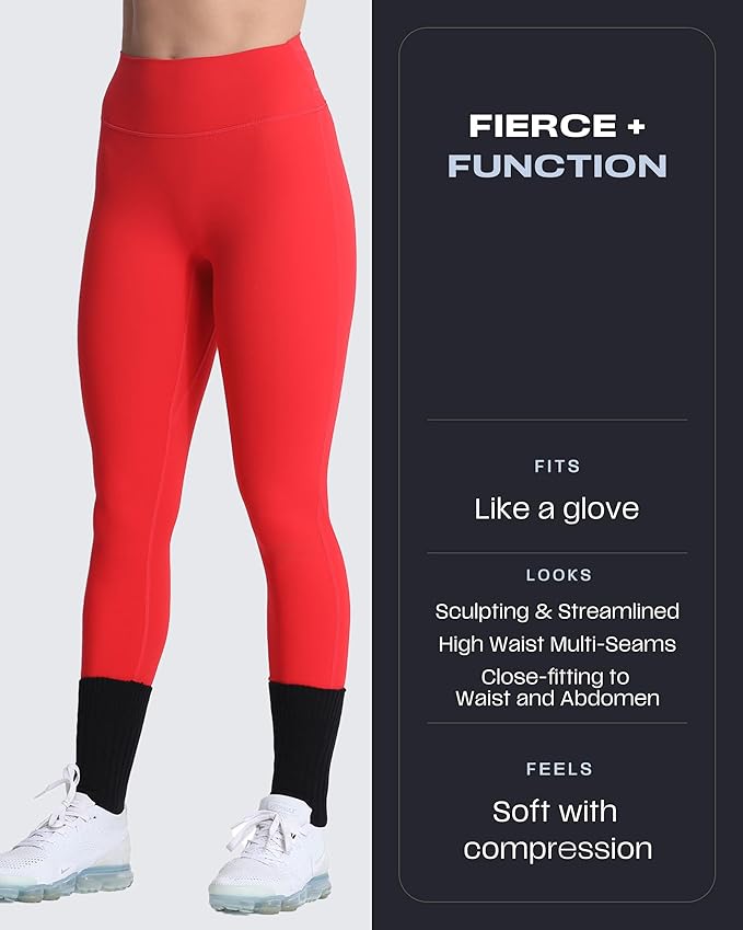 Aoxjox High Waisted Workout Leggings for Women Trinity Yoga Pants 26.5"