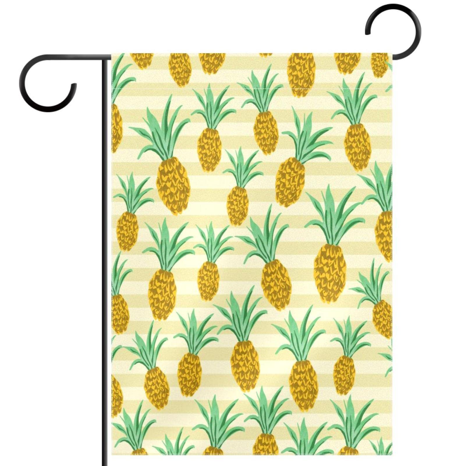 Ananas-Gartenflagge Aus Wetterfestem Polyester – Doppelseitig Bedruckt, 30,5 X 45,7 Cm, Perfekt Für Garten, Terrasse Oder Balkon