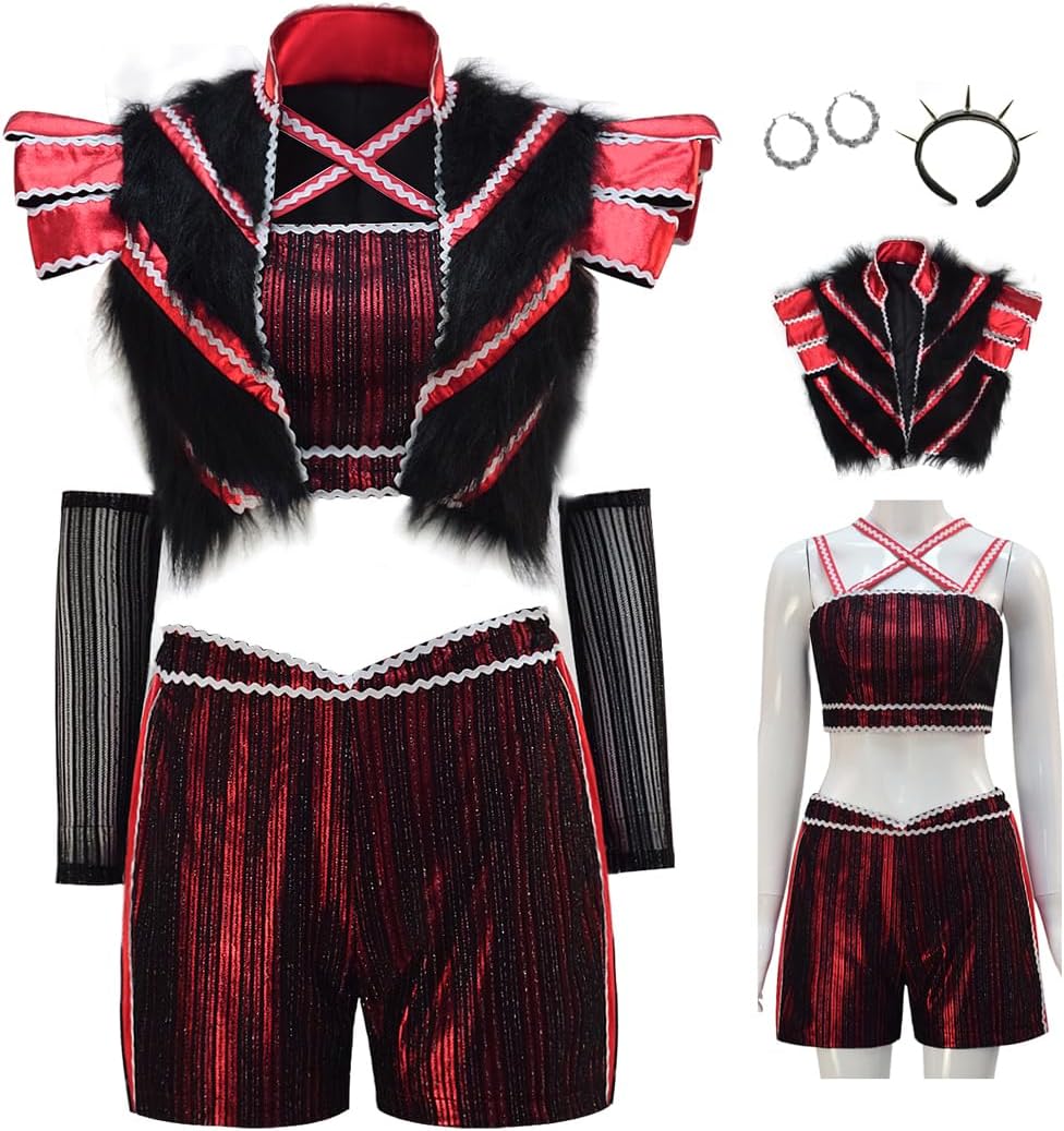 Six The Musical Cosplay Womens Anna of Cleves Costume Suit Halloween Outfits Steampunk Corset Top Coat Shorts Set