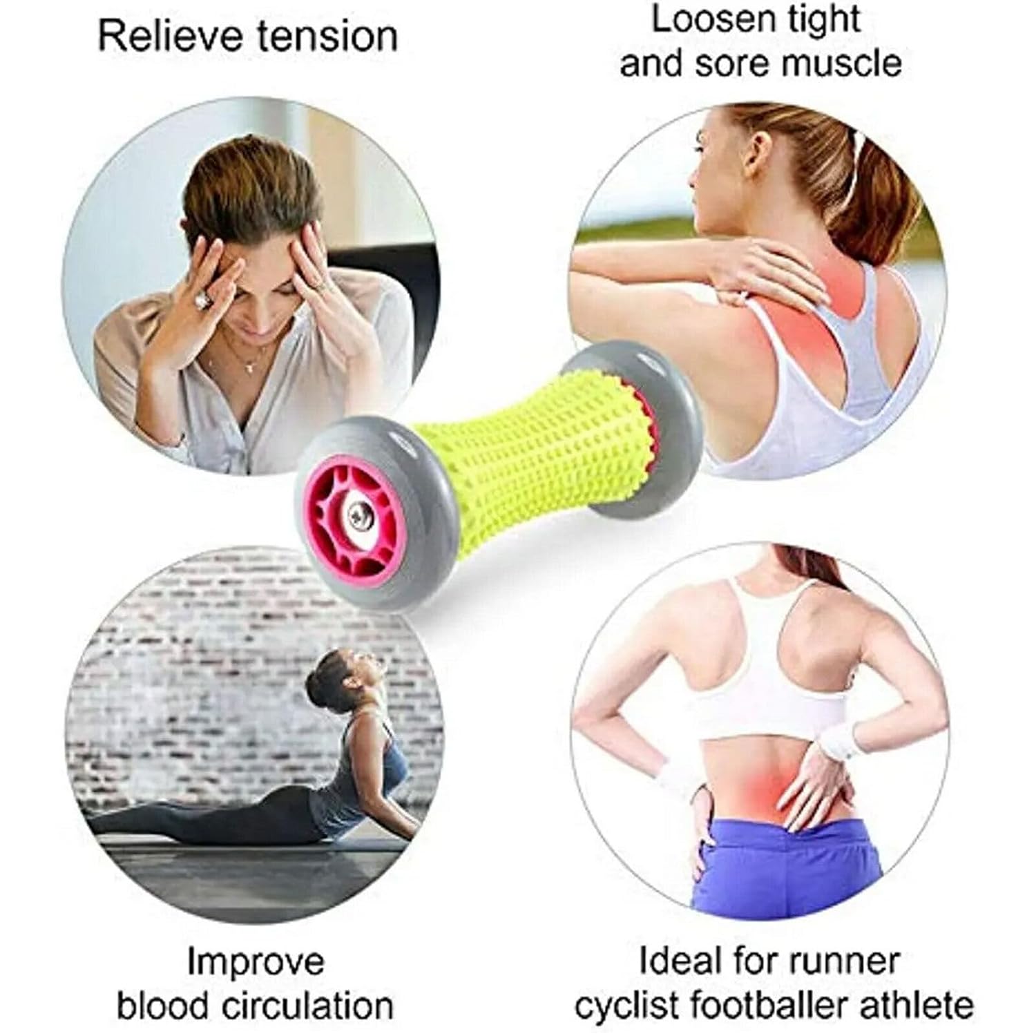 Ethics Yoga Health Care Wheel Neck Flaw Foot Hand Foot Massage Wheel, Random Color Distance, Length: 17 cm Ethics Yoga Health Care Wheel Neck Flaw Foot Hand Foot Massage Wheel, Random Color Distance, Length: 17 cm