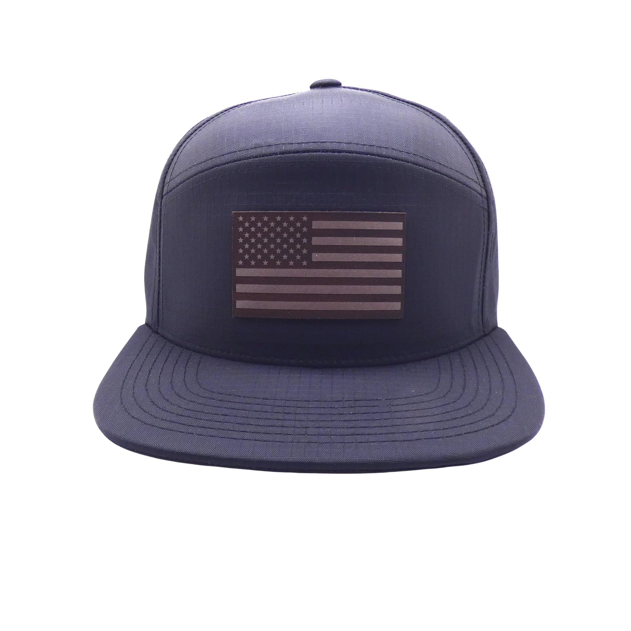 GenericGenuine Leather American Flag Waterproof Camper Oxford Hybrid Snapback. Black Taupe Flag