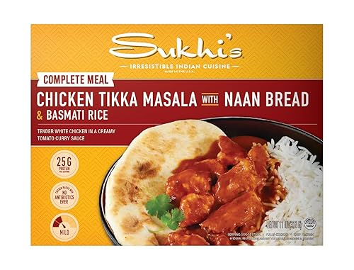 Sukhi's Indian Chicken Tikka Masala Curry with Naan & Basmati