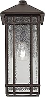 Vista 5 de kathy ireland Sierra Craftsman - Lámpara de pared rústica de 16 1/2 pulgadas de alto para exteriores, para porche, casa, exterior, faroles, juego
