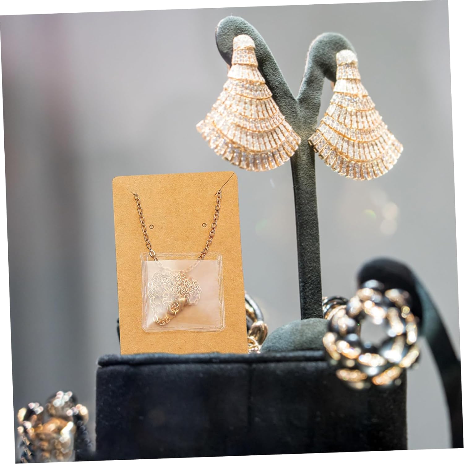 Holibanna Jewelry Display Cards Necklace Earring Hanging Cards Paper Packaging Organizer