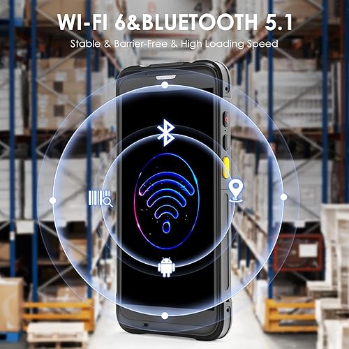 Miniatura 3 de Android 13 escáner de código de barras portátil computadora móvil 4 GB+64 GB terminal de datos resistente PDA con 1D2D Zebra-SE4710 lector Bluetooth