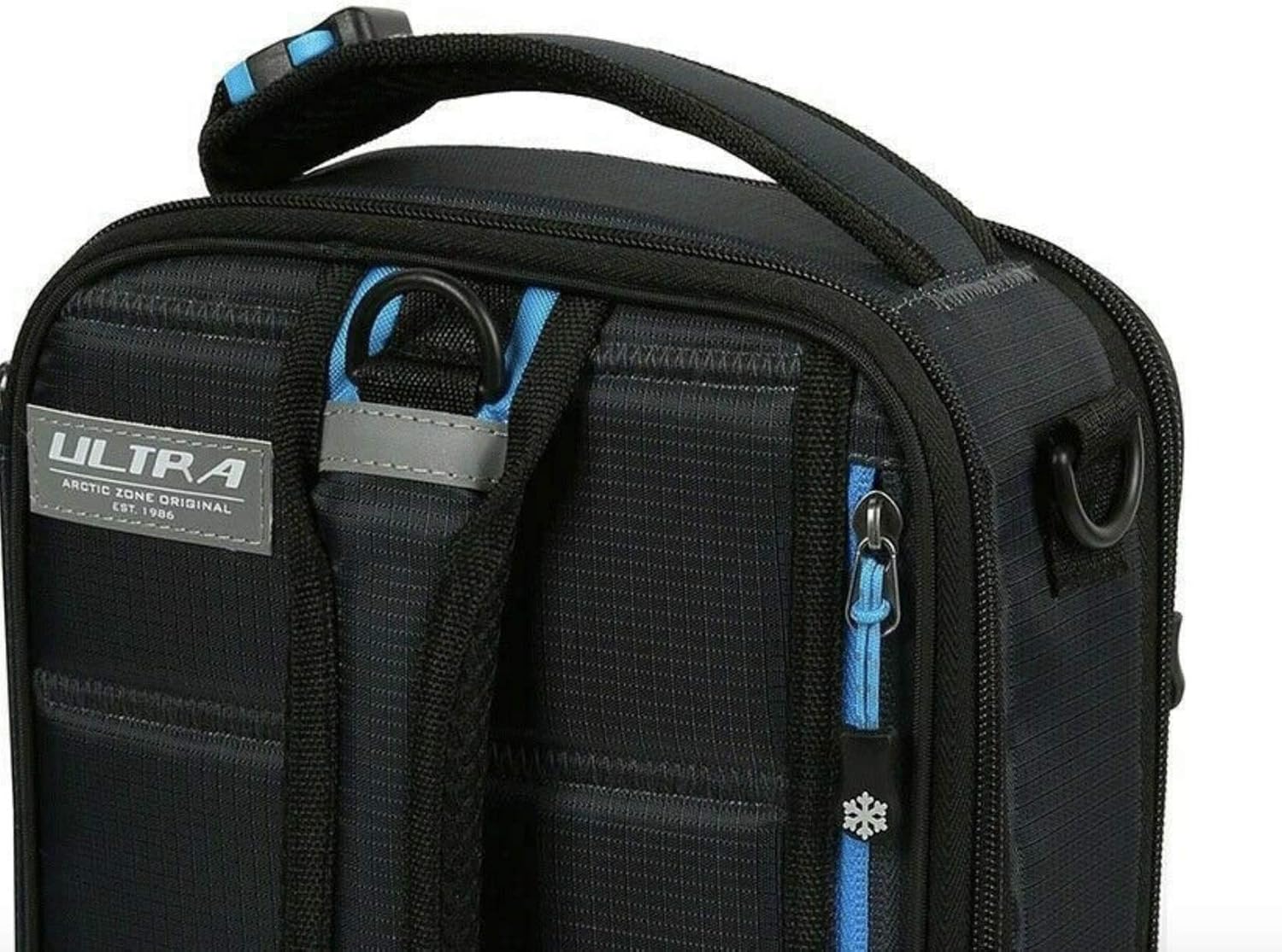Arctic Zone Box-Navy Expandable Lunch Ultra Plus 4 Containers with lids and 2 Ice Packs, 10" x 8.5" x 4", Black, Blue