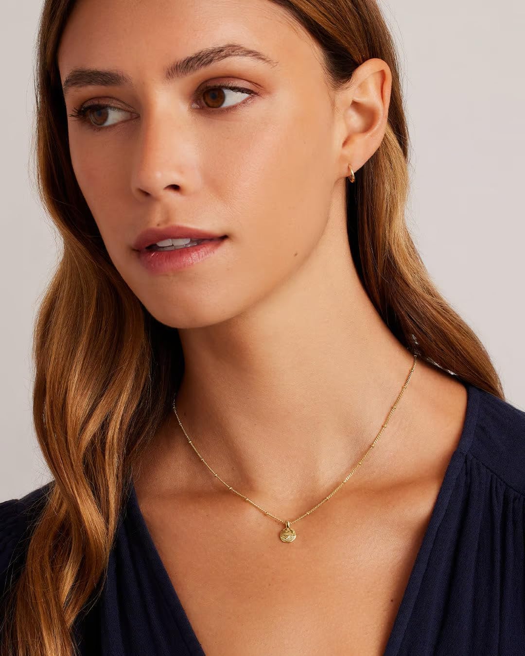gorjana - Shorebreak Necklace 16 inch - 18k Gold Plated Brass - Ocean-Inspired Design- Versatile Layering Piece - Perfect for Daily style - Image 4