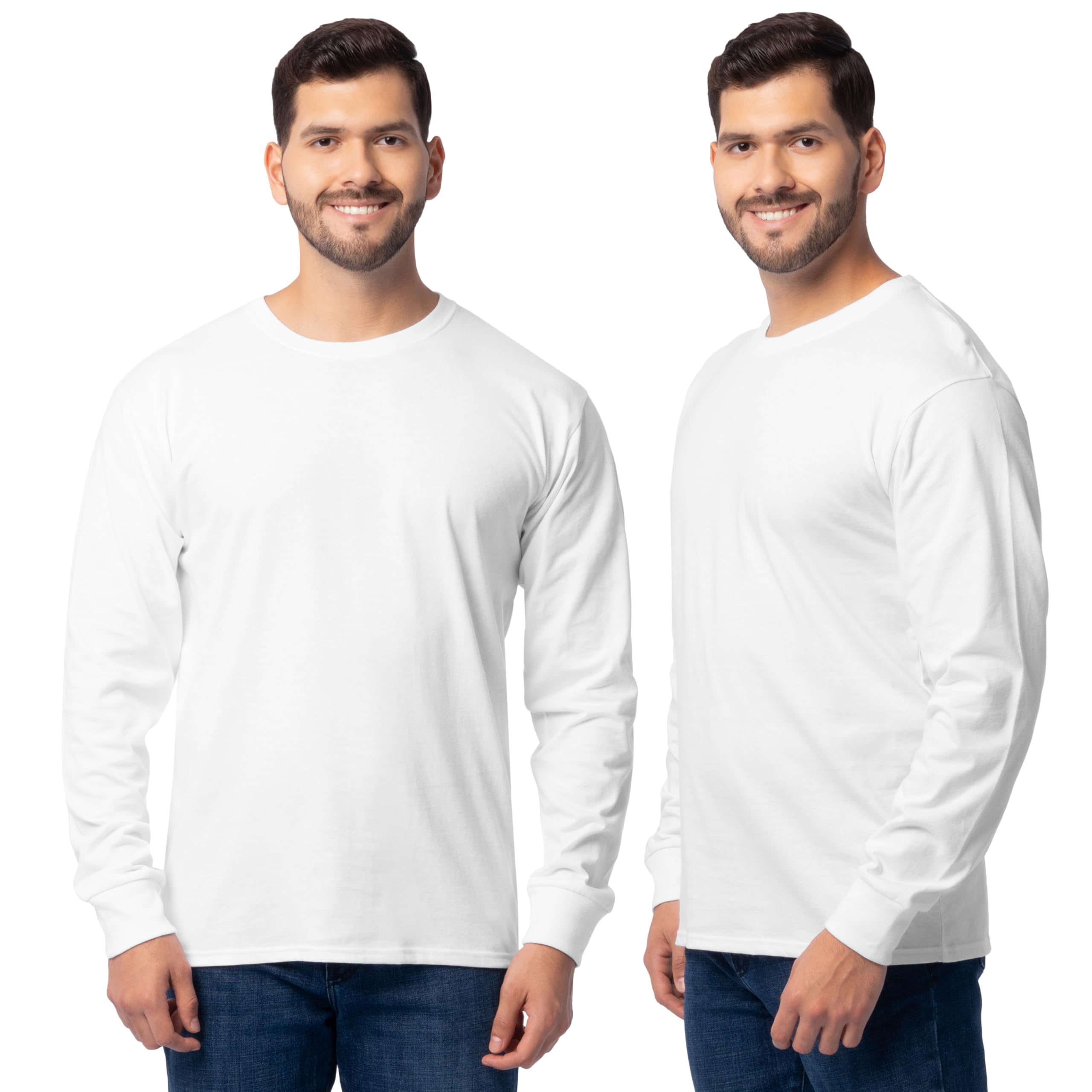 Fruit of The Loom Mens Eversoft Cotton Long Sleeve T Shirts, Breathable & Moisture Wicking with Odor Control, Sizes S-4xT-Shirt