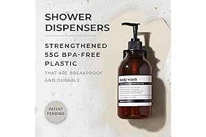 Maisonovo Shampoo and Conditioner Dispenser (3 Black Wall Mount Shampoo/Conditioner Dispensers)