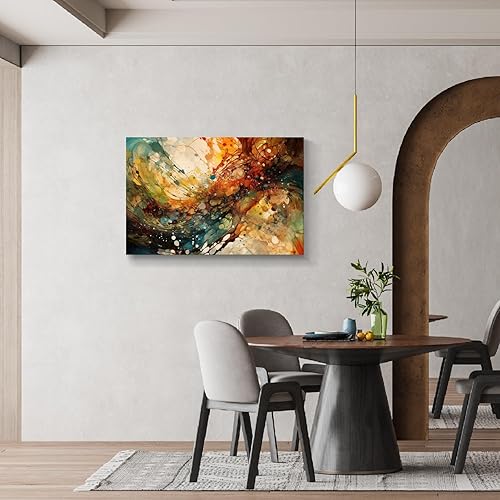 Miniatura 459 de Lienzo artístico para pared, pinturas de arte abstracto, fantasía azul, grafiti colorido sobre fondo blanco; decoración artística moderna para sala