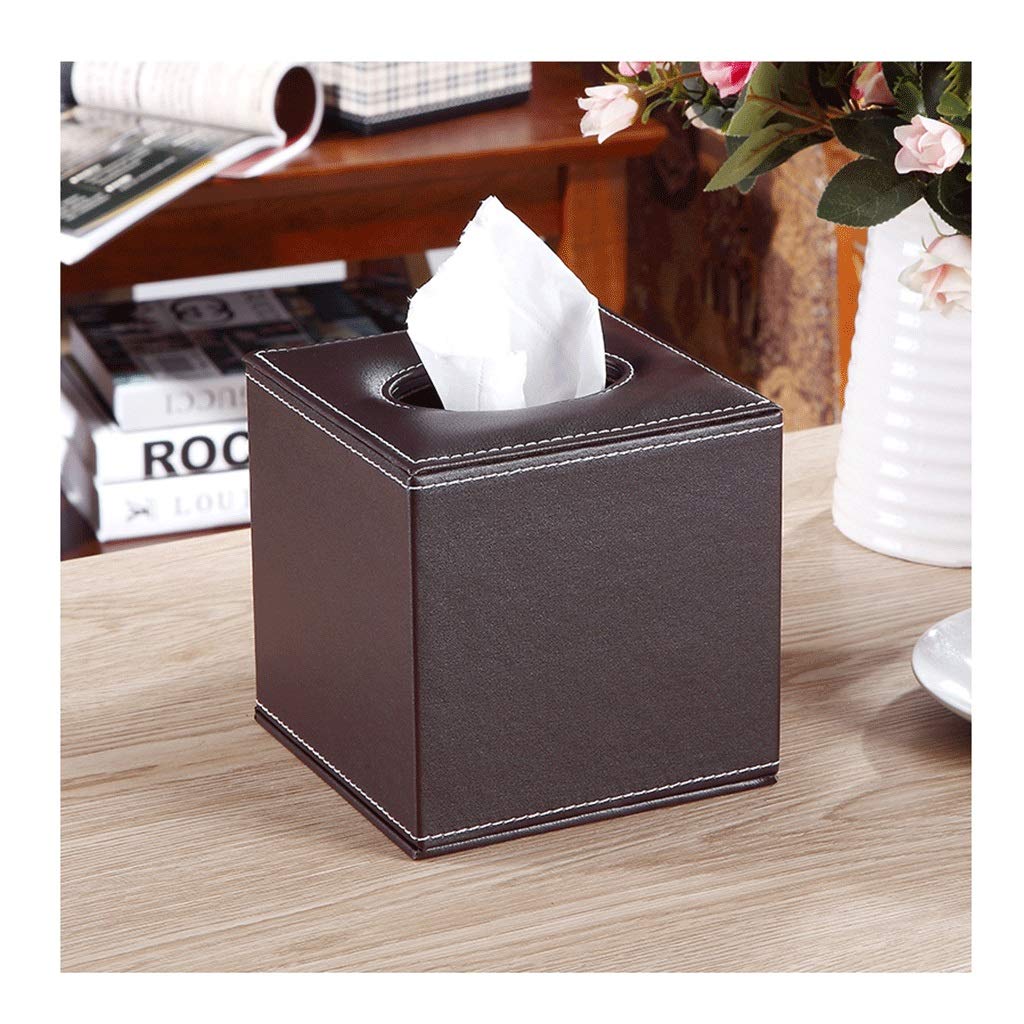 VHJdtE Tissue boxes, Simple Tissue Box, Household Living Room and Bedroom Roll Paper(Brown Stitch Pattern)