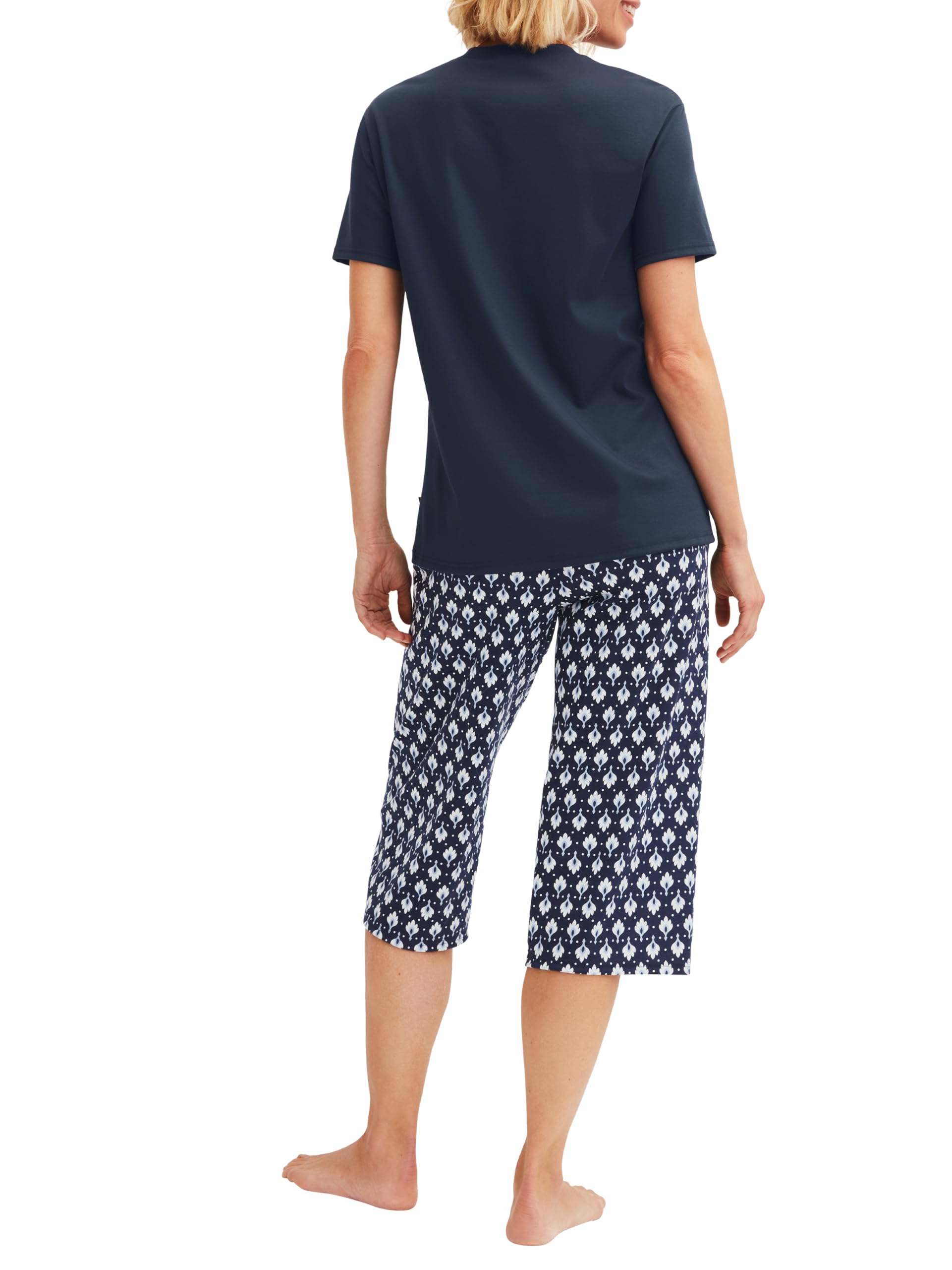CALIDA Daylight Dreams Capri-Pyjama Damen | Schlafanzug aus 100% Baumwolle, pflegeleicht, für empfindliche Haut