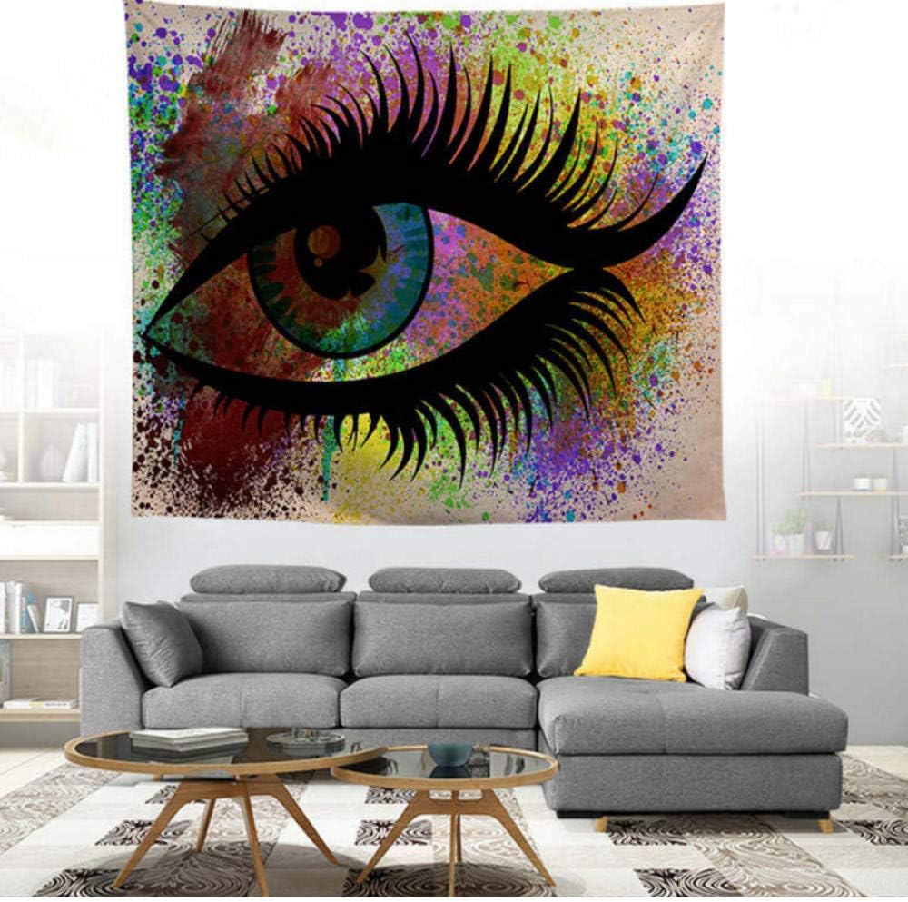 hjtktt 3D Art Print Wall Hanging Decoration Color Eyes/Lips Pattern Cover Beach Towel Home Wall Farmhouse Decoration200*150Cm