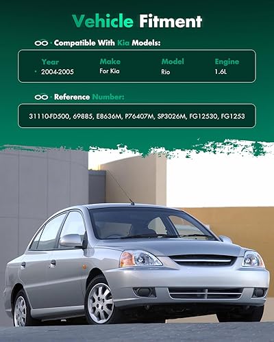 Miniatura 5 de SCITOO Bomba de combustible Montaje eléctrico de alto rendimiento para Kia Rio 2004-2005 L4 1.6L Gasolina Sedan
