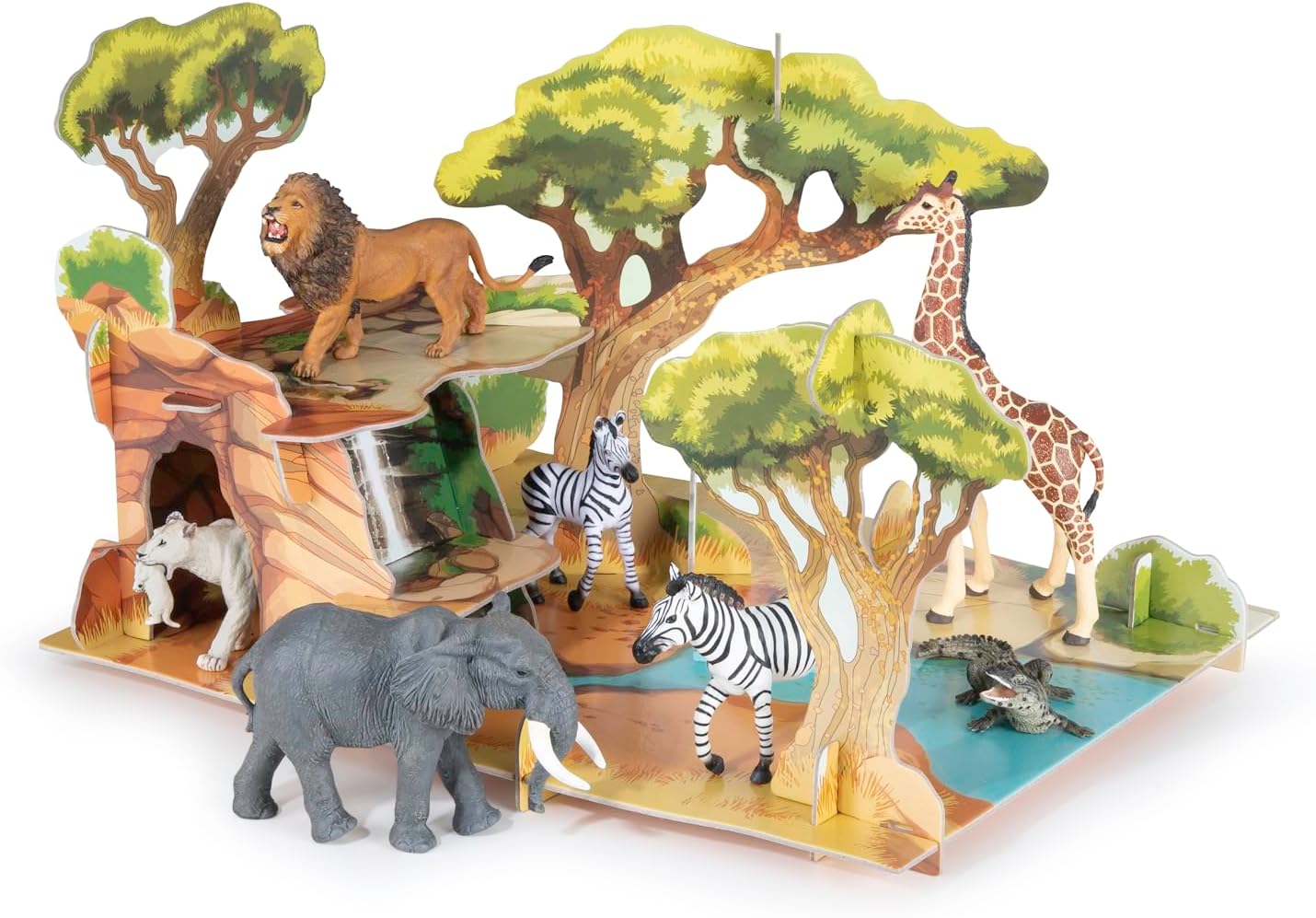 Papo - Savannah Playset Toy for Kids - Ages 3+ - Wild Life Collection - Creative Play Animal World - Gift Idea Toy for Girls and Boys