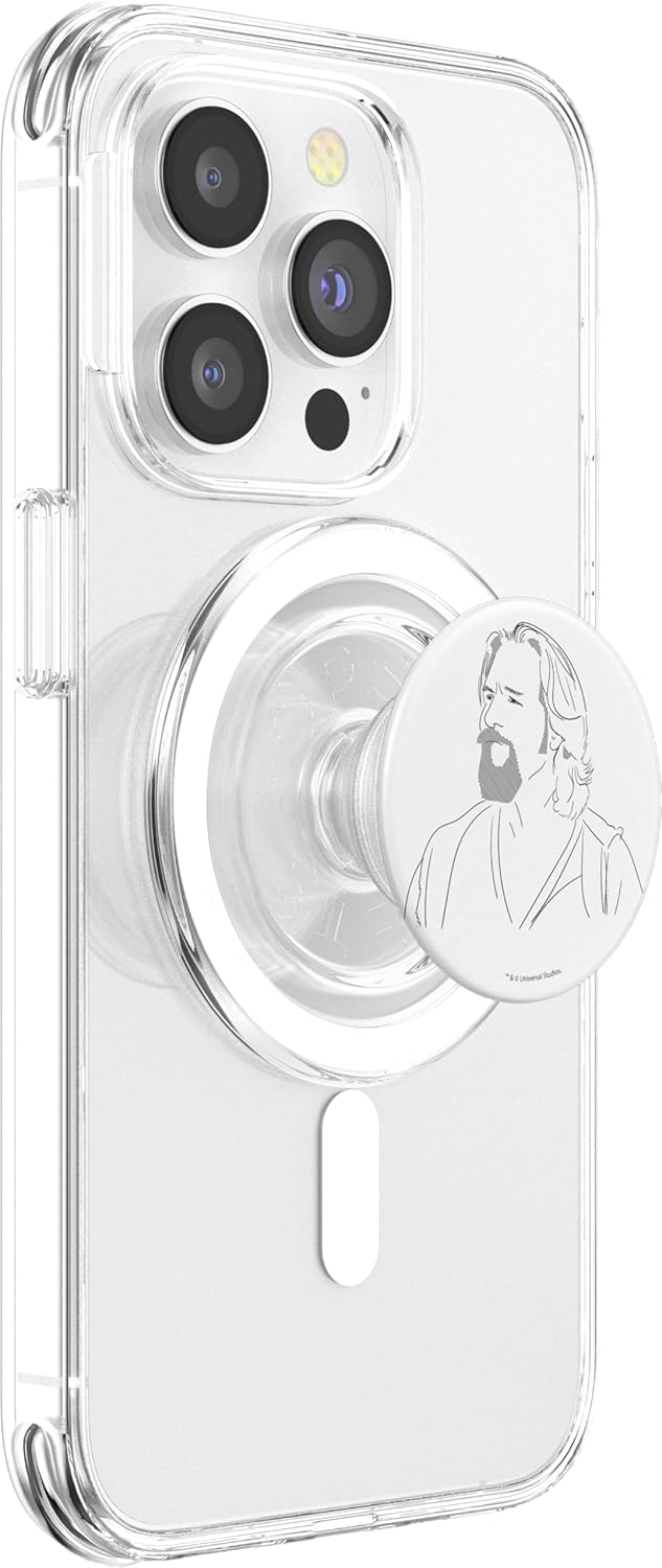 The Big Lebowski The Dude Outline Sketch Portrait PopSockets MagSafe PopGrip for iPhone