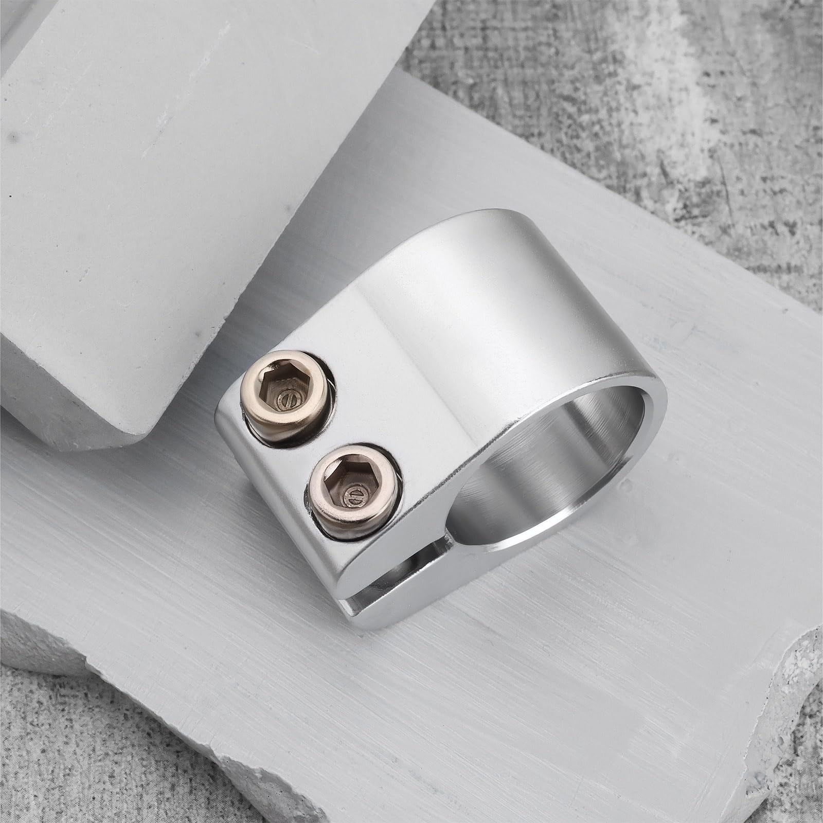 Morsetto Reggisella Bici 25,4mm - In Lega Alluminio Per MTB, Strada E Bici Pieghevoli, Doppi Bulloni - Foto 6